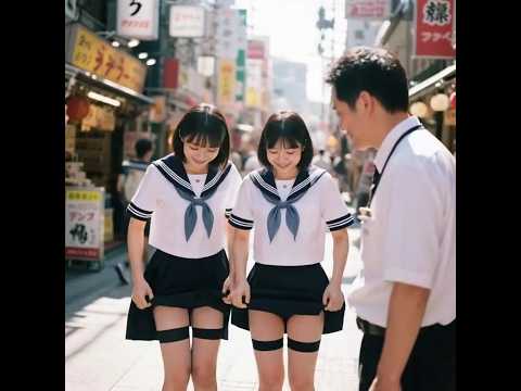 Youthful Interaction in Tokyo Street with Schoolgirl Uniforms 「元気なサラムと柔らかい応答 セーラー服女子高生たちの東京街角青春交流」