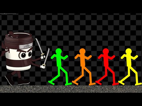 Survival Stickman Race - Run From Assassino Cappuccino