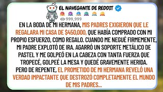 .En La Boda De Mi Hermana, Mi Padre Me Golpeó Con Un Soporte De Pastel Cuando Me Negué A Regalarle