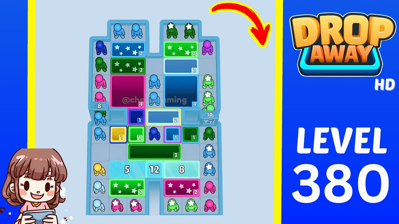 Drop Away Level 380 Walkthrough Solution
