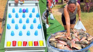 FISH IN THE WATER TANK CHALLENGE: Hit the Ball and Win!