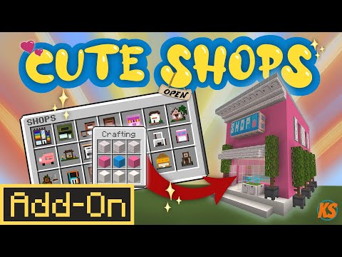 Cute Shops Add-On | Official Trailer for Minecraft Marketplace by KiwiStars