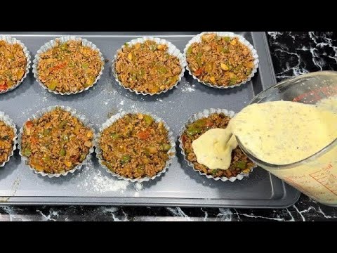 MINI QUICHES DE LA FLEMME SANS PÂTE 👩🏻‍🍳 En seulement 15 minutes de préparation !
