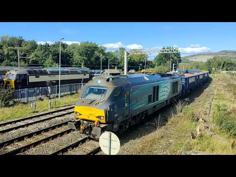 Direct Rail Services Aggregate Freight Move 68017 tnt 68018 6Z95 Carnforth 23/09/2025