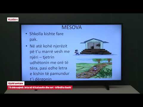 e Mesimi Klasa 4 - 4090 Gjuhë amtare - Të shkruajmë  - Jeta në të kaluarën dhe sot