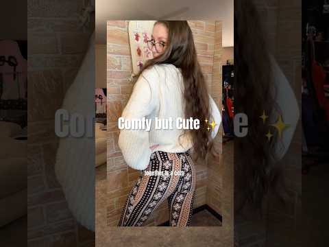 Comfy But Cute Outfit Hack | Leggings & Cozy Sweater ✨
