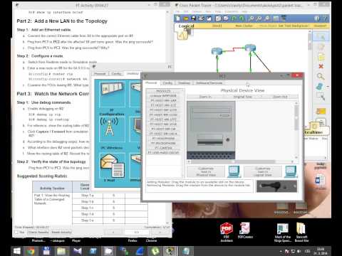 CCNA 2 Packet Tracer Activity 7.1.3.6 solution