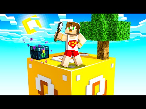 minecraft ama TEK BLOK ŞANS BLOĞU