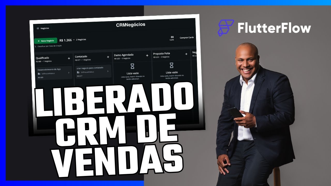 Lançamento Template CRM de Vendas - #flutterflow