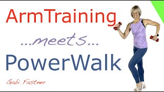 ❗️45 min. Armtraining meets Powerwalk | Hantel-Cardio-Workout für Fortgeschrittene