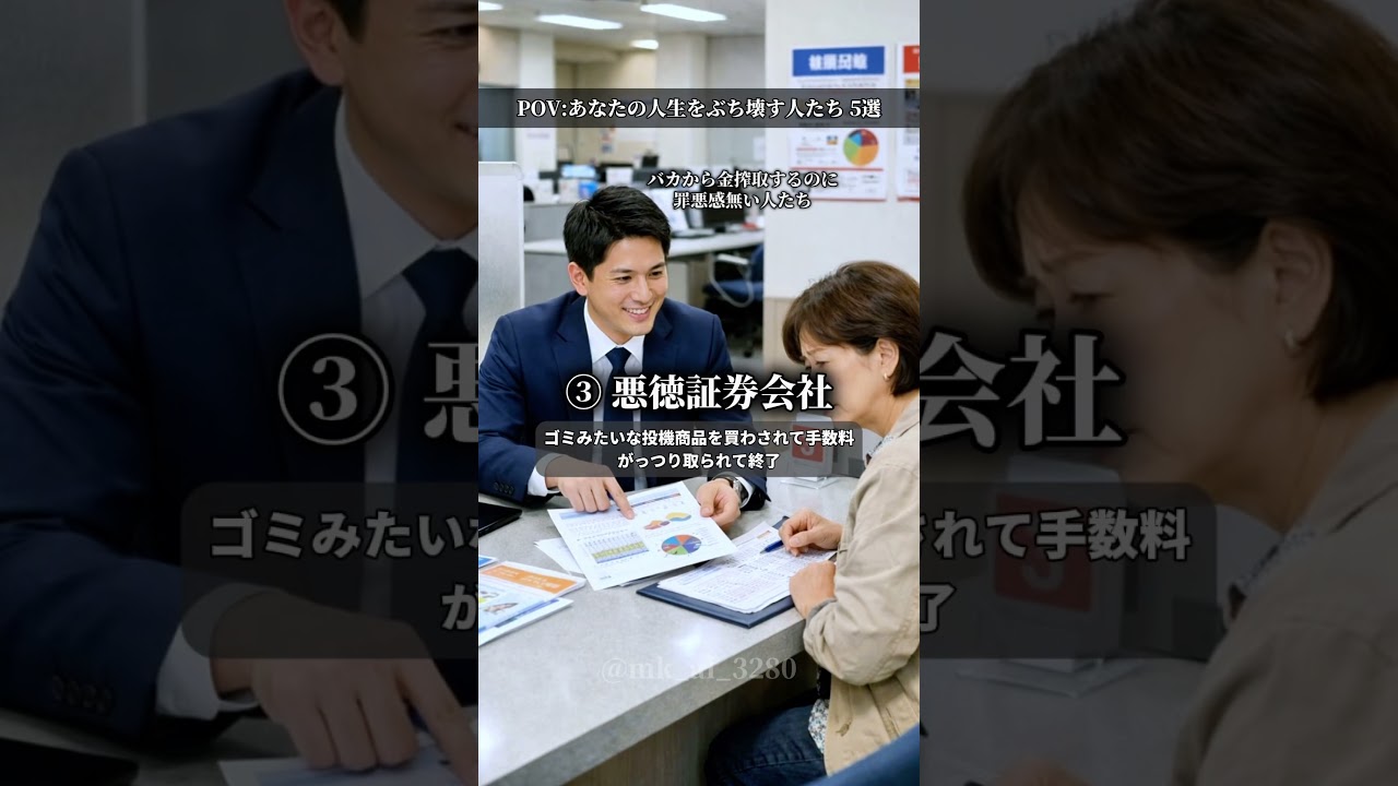 【偏見】あなたの人生をぶち壊す人たち #ai