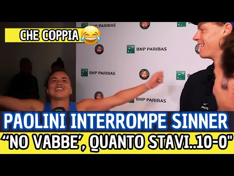 Jasmine Paolini bursts into Sinner's interview: "There's little to say and little to interview."