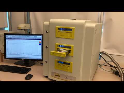 Running a test on the C130H Gas Permeability Tester -