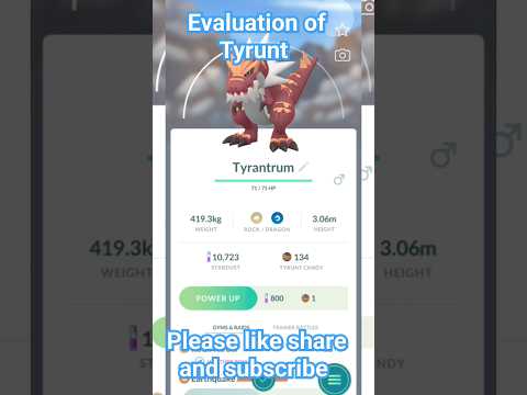 Finally the Evaluation of Tyrunt in Tyrantrum l #1k #pokemon #gaming #games
