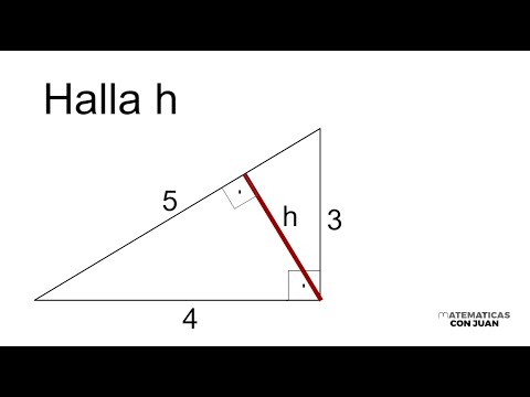 HALLA EL VALOR DE H. (Altura sobre la hipotenusa). Geometría Básica