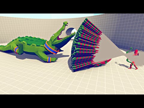GIANT CROCODILE vs EVERY GOD 🐊Totally Accurate Battle Simulator TABS