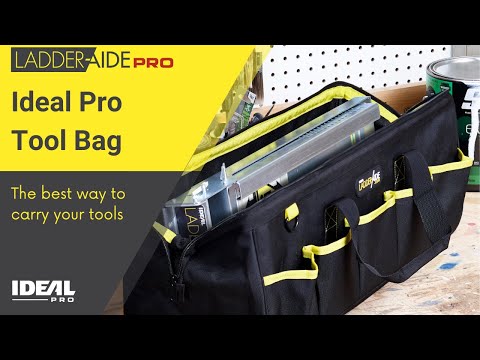 Ideal Pro Tool Bag, the best way to carry your tools...and your Ladder-Aide