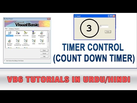 Vb6 Tutorial In Urdu Count Down Timer Using Timer Control In Visual Basic 6