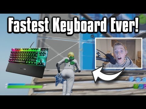 Trying Out The FASTEST Keyboard In Fortnite! - Mongraal's Keyboard!