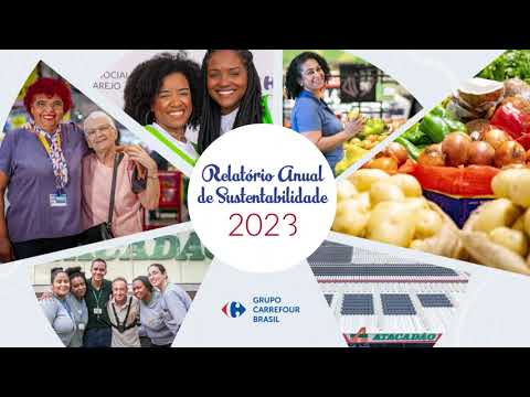 Reprodutor de video do youtube falando sobre o relatório anual de sustentabilidade do Carrefour Property ano de 2023