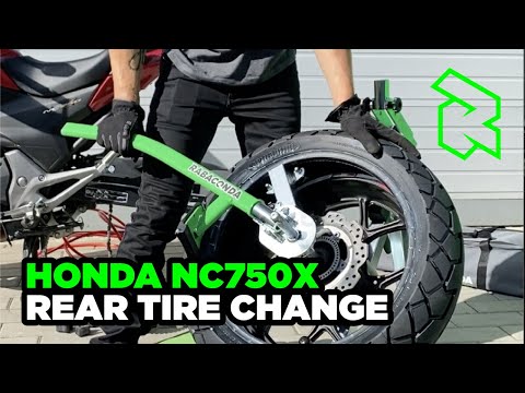 Does It Change? Honda NC750X rear tire? Rabaconda Street Bike Tire Changer