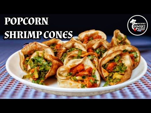 Popcorn shrimp cones | Popcorn recipe | popcorn shrimp | Popcorn prawns | Modified cooking and vlogs