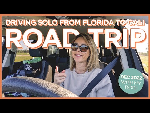 四天獨自橫跨全美公路旅行！從佛羅裡達開到加州 🇺🇸 Dec 2022 (4-Day Solo Cross-Country Road Trip from Florida to California - DEC 2022)