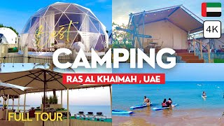 Luxury Glamping Safari Tent with Bathroom at LongBeach RAK, Dome and More! (Full Tour) 4K 🇦🇪 UAE