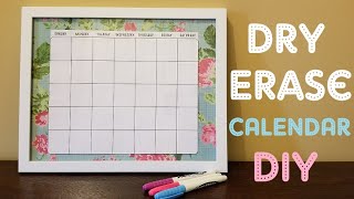 Dry Erase Calendar | How To Make A Dry Erase Calendar