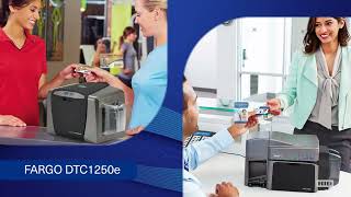 2ID Fargo DTC1250e Single-Sided Badge Printer & Complete Supplies Package | Includes Beginner Edition Card Production Software For School IDs