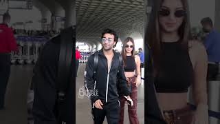 #tarasutaria spotted with boyfriend aadar Jain at airport. #shorts