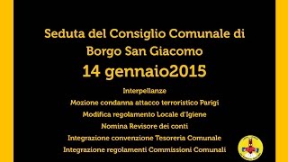 preview picture of video 'Comune di Borgo San Giacomo - Consiglio Comunale del 14 gennaio 2015'