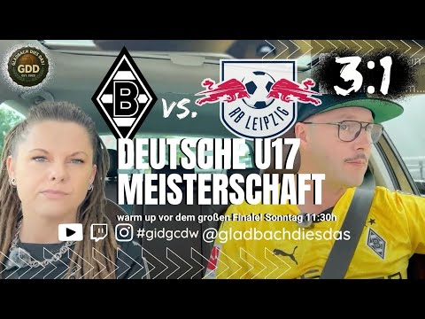 on the way to U17 Bundesliga Meisterschaft BORUSSIA Mönchengladbach vs. RB Leipzig 3:1 🔥