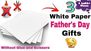 3 Easy and Cheap White Paper Craft Ideas | Father's Day Gift Ideas 2021 | DIY White Paper Craft