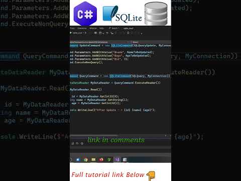 Updating A Row Value In A Sqlite Database Using C Csharp Sqlite Sqlite3 Tutorial