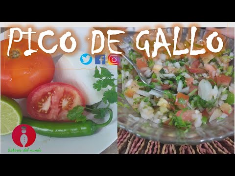 COMO HACER SALSA PICO DE GALLO / RECETA FACIL DE SALSA MEXICANA