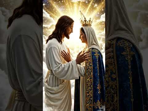 Jesus é Nossa Senhora Aparecida se abraçam no ceu