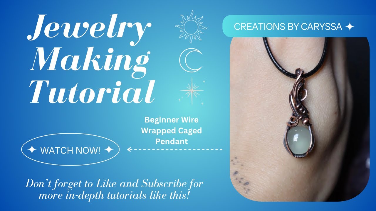 Wire Wrapping Tutorial for Beginners | Simple Caged Pendant Step-by-Step with a Cabochon