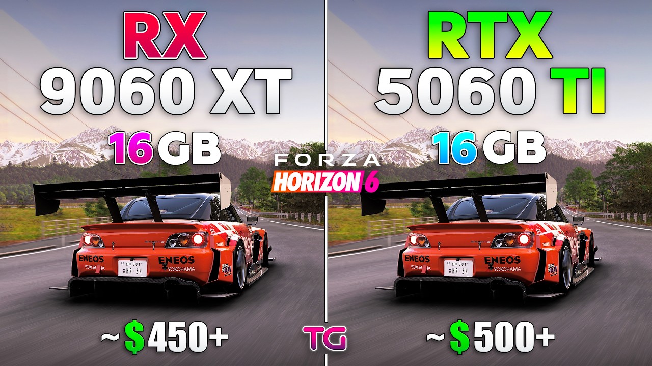 Forza Horizon 6 : RTX 5060 Ti vs RX 9060 XT | 1080p | 1440p | 4K |