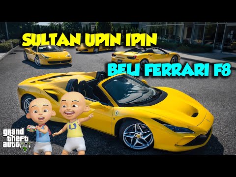 Sultan Upin Ipin Beli Mobil Mewah Ferrari F8 Tributo - GTA V Upin Ipin Episode Terbaru 719