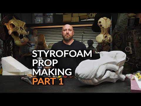 Styrofoam Prop Making Part 1: Designing, Carving & Texturing - PREVIEW