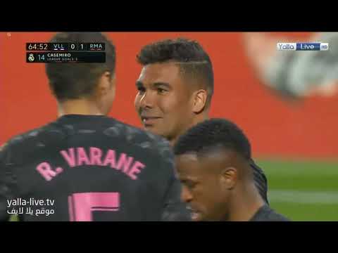 Casemiro goal vs Real Valladolid - Real Madrid 1-0 Real Valladolid | LaLiga 20/02/2021
