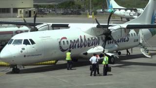Caribbean Airlines  ATR-72-600 &amp; Boeing 767 at Piarco Int. Airport Trinidad