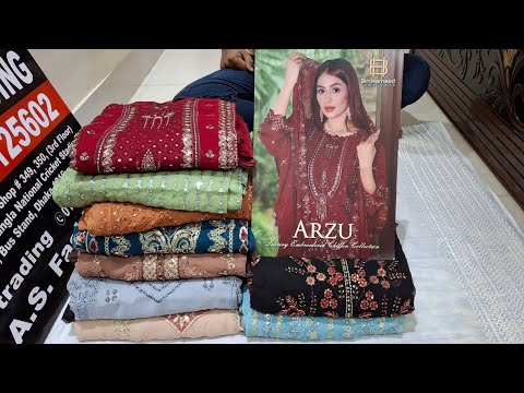 New Design Pakistani BinHameed ARZU Unstitched Dresses | Pakistani luxury Chiffon Three pis
