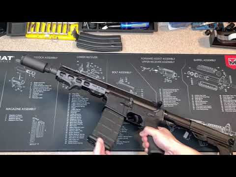 KAK industry flash can AR15 7.5 inches barrel testing review (reduce fireball and sound reduction)