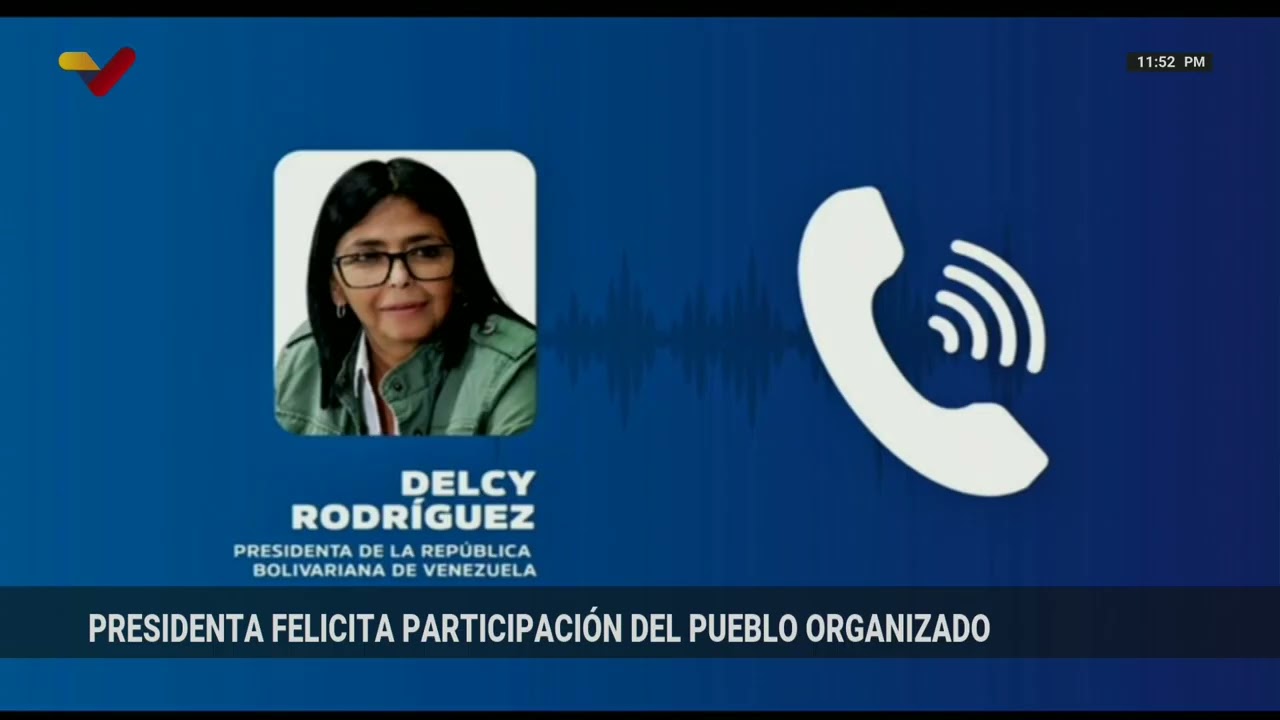 Delcy Rodríguez felicita a participantes en Consulta Nacional Popular, 18 octubre 2026