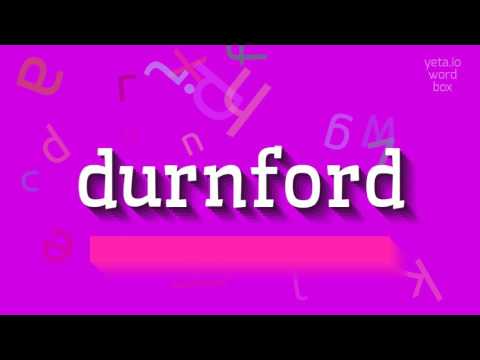 How to say "durnford"! (High Quality Voices)
