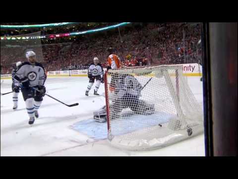 Claude Giroux PPG 3-2 Feb 23 2013 Winnipeg Jets vs Philadelphia Flyers NHL Hockey goal