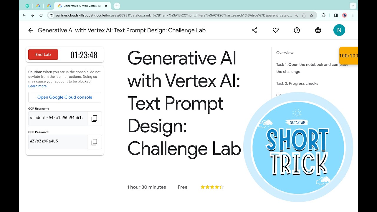 Generative AI with Vertex AI: Text Prompt Design — Challenge Lab