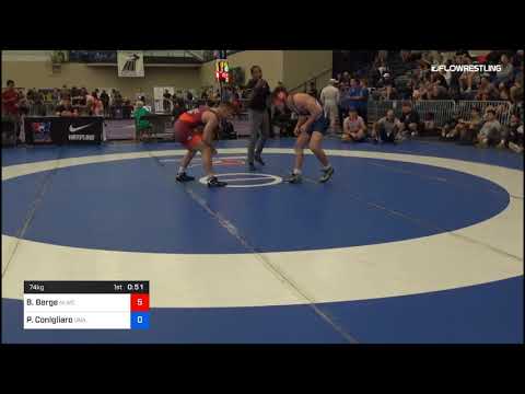74 Kg Rr Rnd 1 Brady Berge Nittany Lion Wrestling Club Vs Philip Conigliaro Unattached